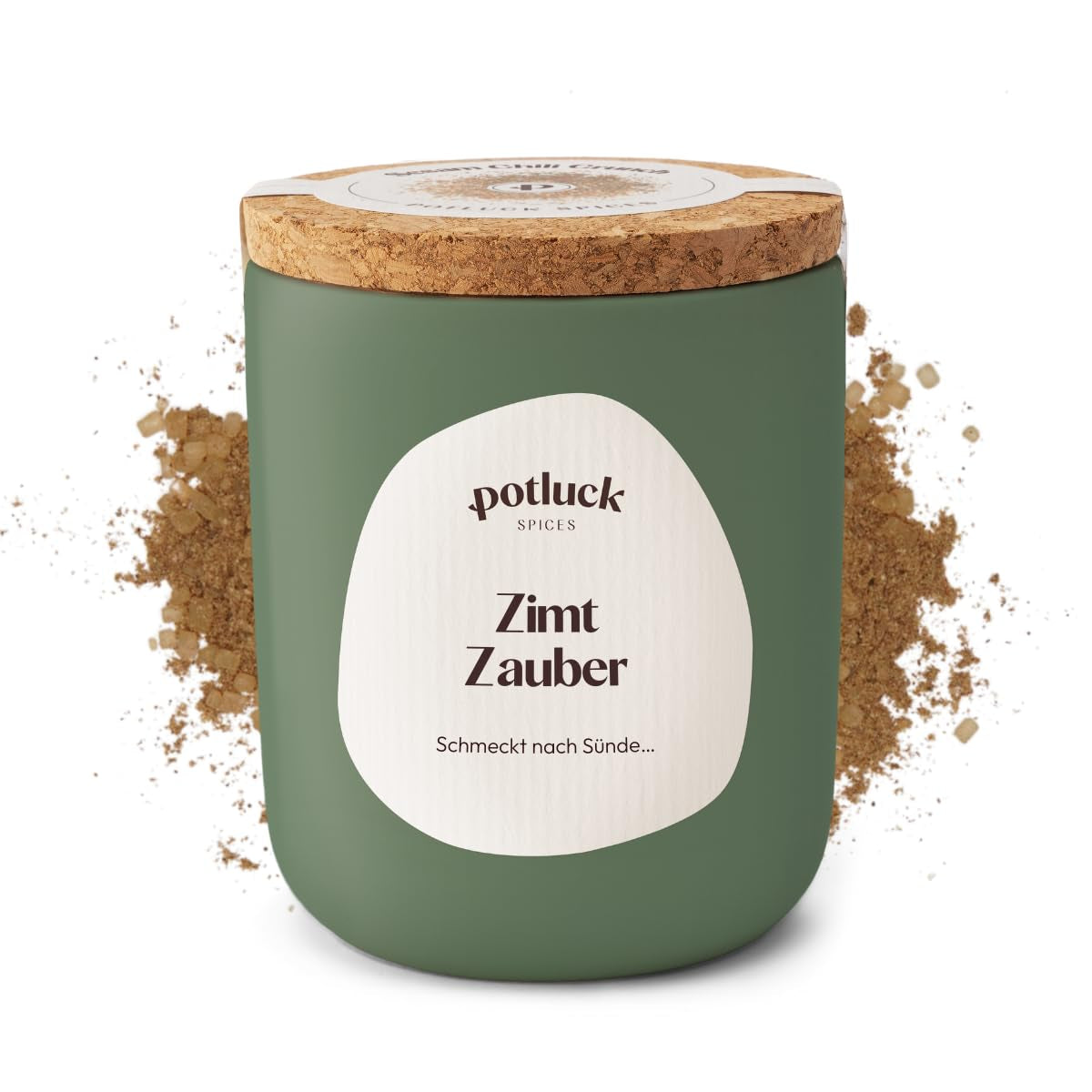 Potluck | Zimt Zauber | Würzmischung im Keramiktopf | 90g| Vegano, senza glutine e con ingredienti naturali