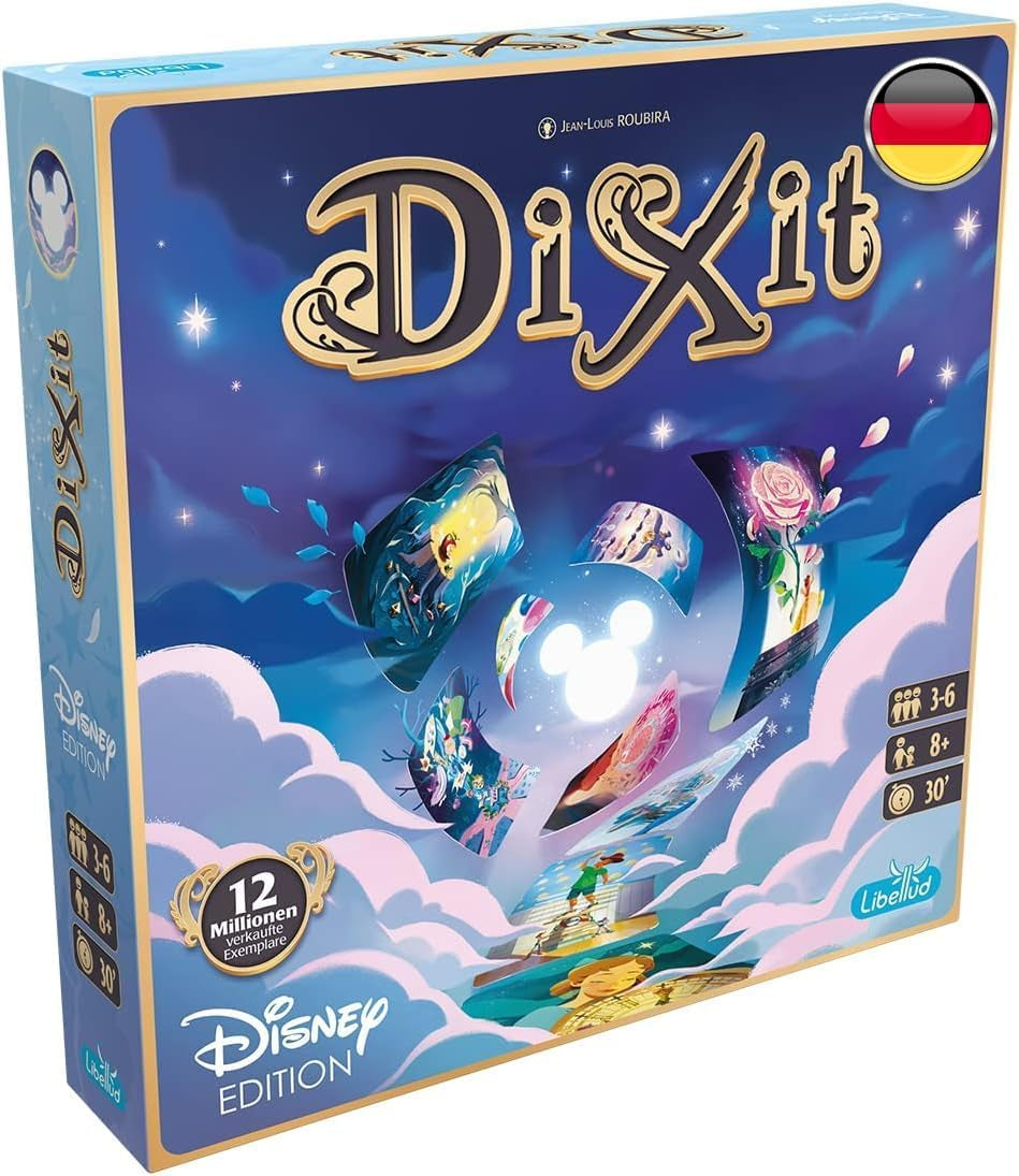 Asmodee, Dixit, Versione tedesca, Gioco base, Un'immagine vale più di mille parole, Gioco creativo per famiglie per 3-8 giocatori dagli 8 anni in su, Gioco dell'anno 2010 con 30 minuti di riproduzione