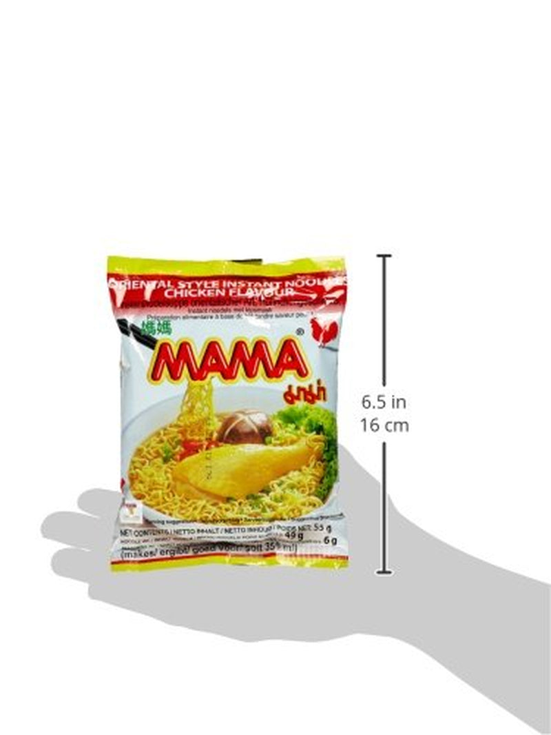 MAMA Noodles istantanei al gusto di pollo - Zuppa di noodle istantanei in stile orientale - Autentica cucina tailandese - 24 x 55g