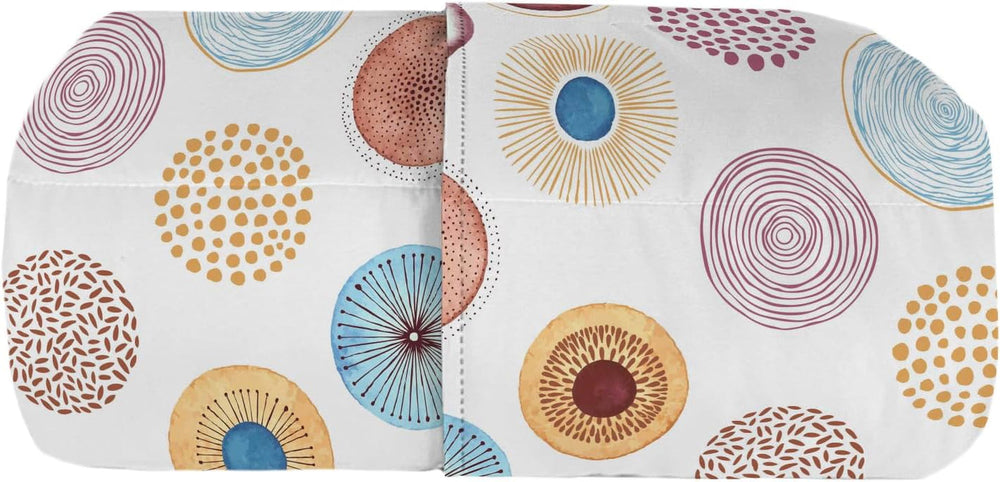 Lenjerie de pat italiană cuvertură de vară de bază, microfibră imprimată, 250X240Cm, cerc Plapumi si pilote Naty Shop