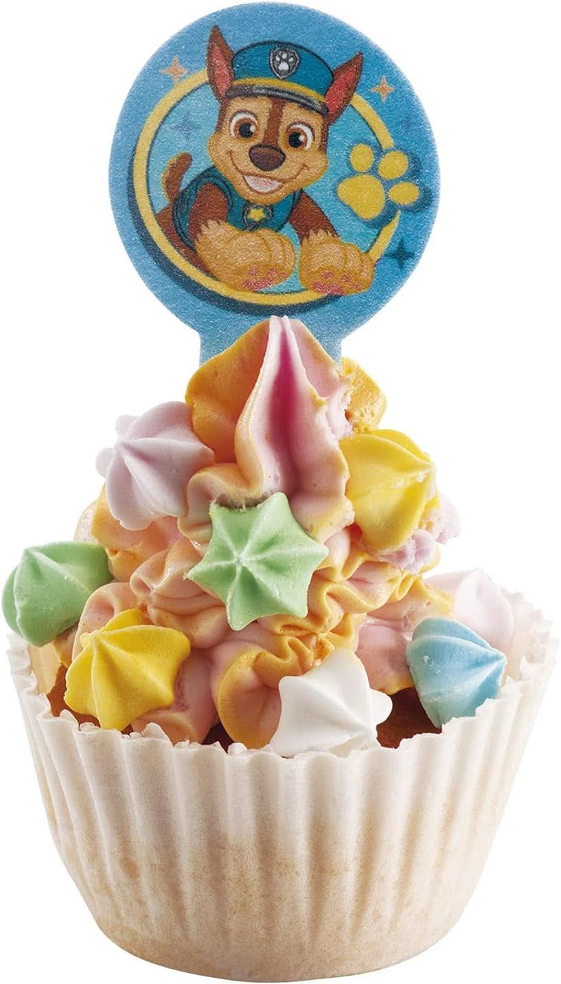 Dekora, Decorazioni Commestibili Per Torte Dekorapin Paw Patrol, 20 Wafer Di Carta Commestibili - 6,5 X 4 Cm Naty Shop