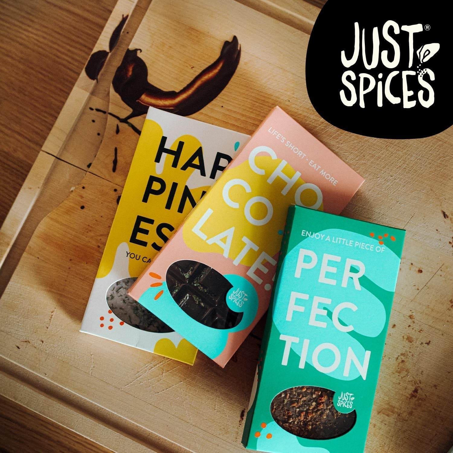 Just Spices Do It Yourself Schokoladen Kit I Mache Eigene Schoko-Tafeln I Mit Formen, Gewürzen, Schachteln & Rezepten Naty Shop