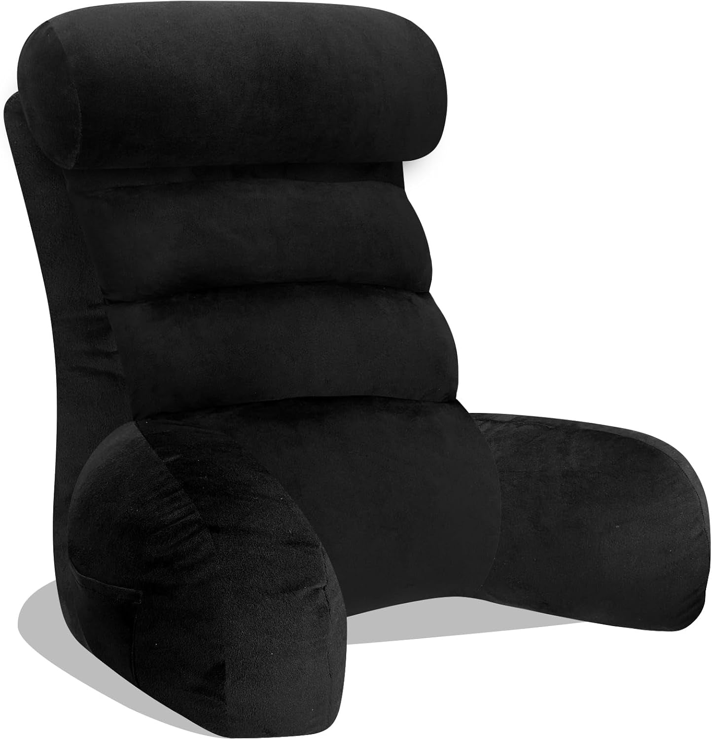 Pernă de citit pentru pat și canapea, pernă de spate pentru pat, pernă de citit cu spătar pentru adulți, confortabilă pentru a sta, a citi și a viziona televizorul pe podea sau pe canapea (Gri închis, 65 * 30cm)