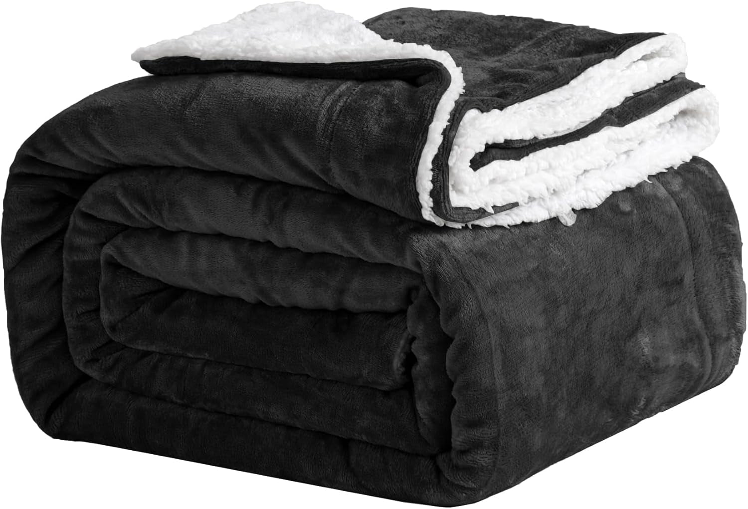 Coperta accogliente 150X200Cm nera Coperta in pile Living Sherpa coperta divano copridivano Caldo inverno Morbida coperta (nera, 150X200Cm) Letti e coperte Good Nite Nero 150X200Cm