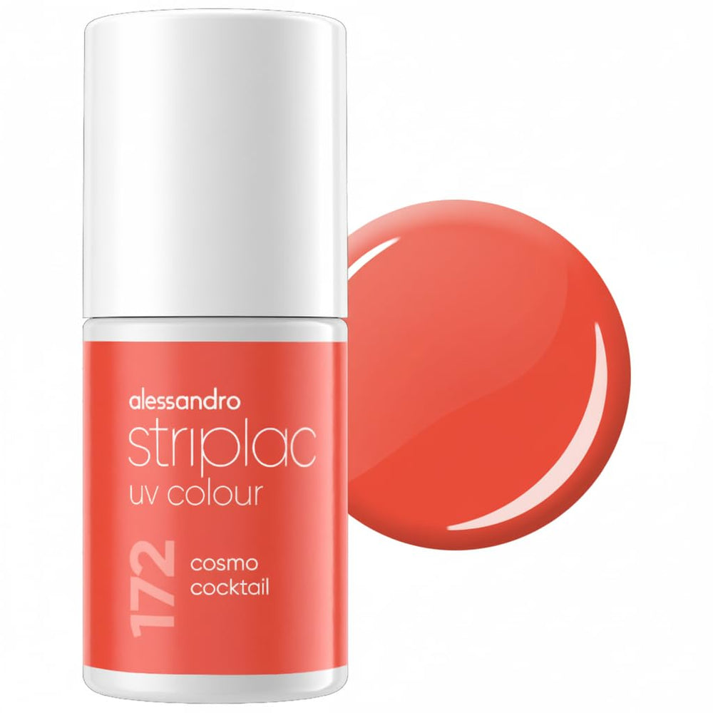 Smalto UV alessandro Striplac Coral Sunshine – Delicato e a lunga tenuta – Facile rimozione grazie alla tecnologia di rimozione – Vegan e cruelty-free – 8 ml