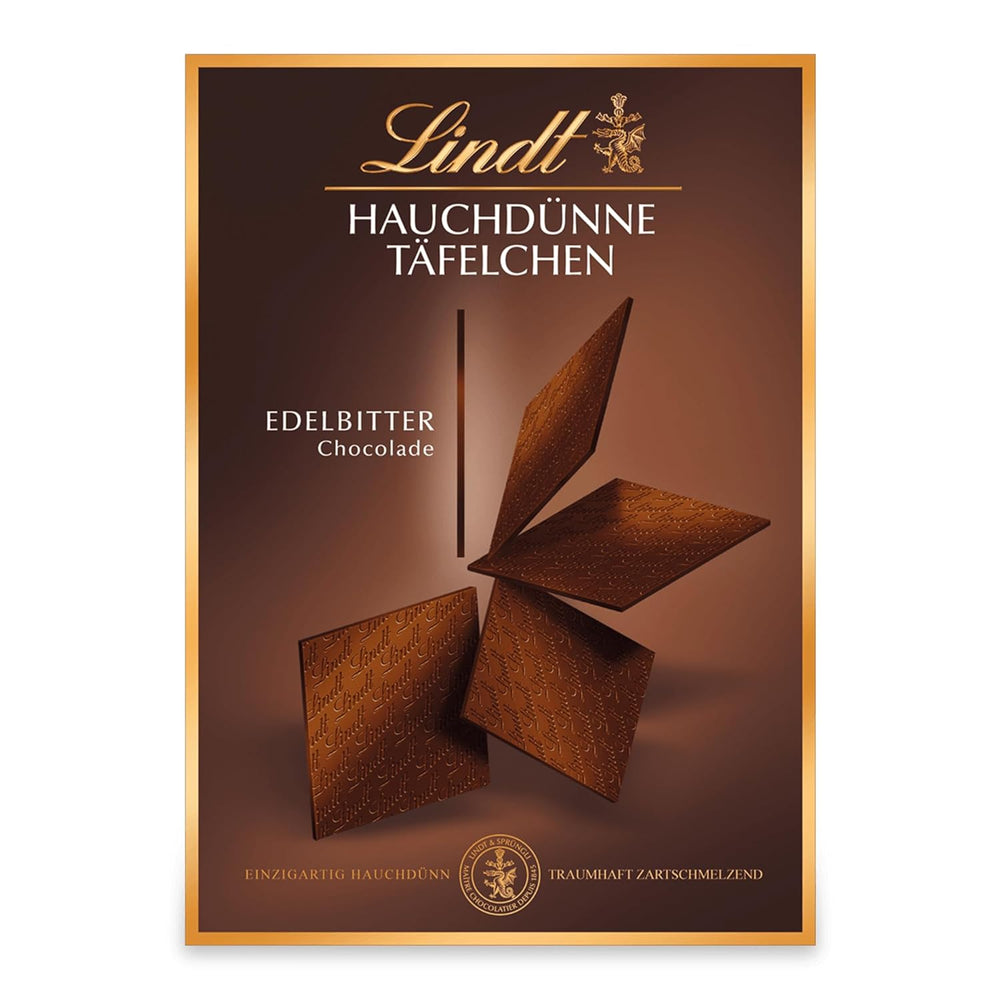 Barrette di cioccolato fondente ultrasottili Lindt Chocolate | 125 g| Tavolette ultrasottili di finissimo cioccolato fondente | Particolarmente sottile e fine | Regalo di cioccolato (1 confezione)