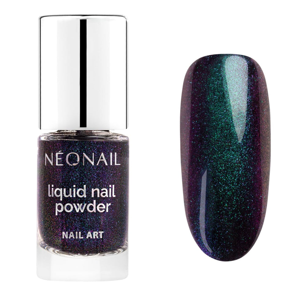 NÉONAIL Liquid Nail Powder Chameleon 04 - Flüssiger Nagelpuder - Chrome Nail Powder - Glitzer Nägel Puder - Nail Art - Nageldesign Zubehör - Glitter Powder - Chrom Nagelpuder - Grün, Gelb - 6,5 Ml