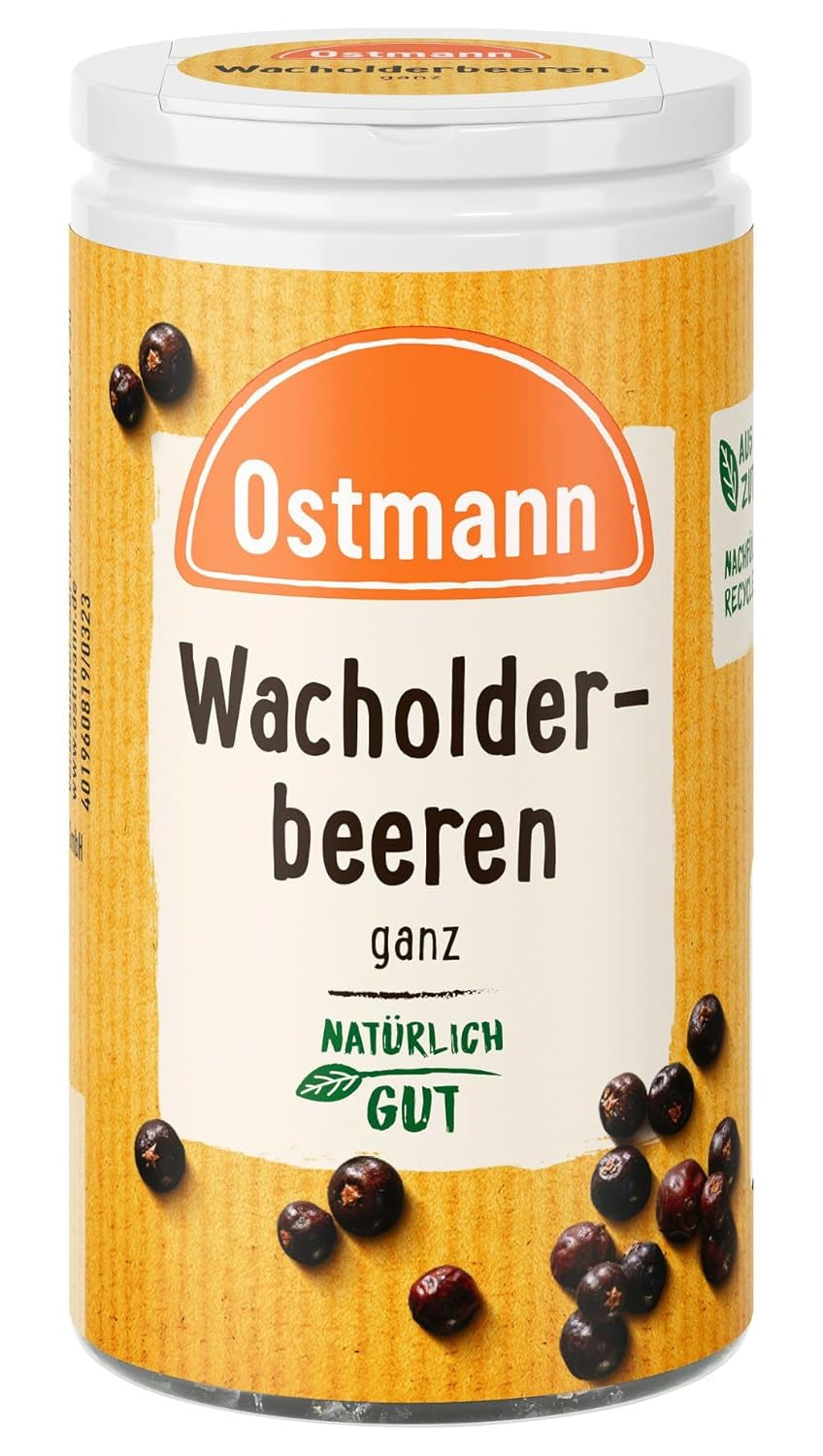 Ostmann Gewürze - Wacholderbeeren ganz | Ideale per condire sauerbraten e piatti di selvaggina 20 g in Der Streudose
