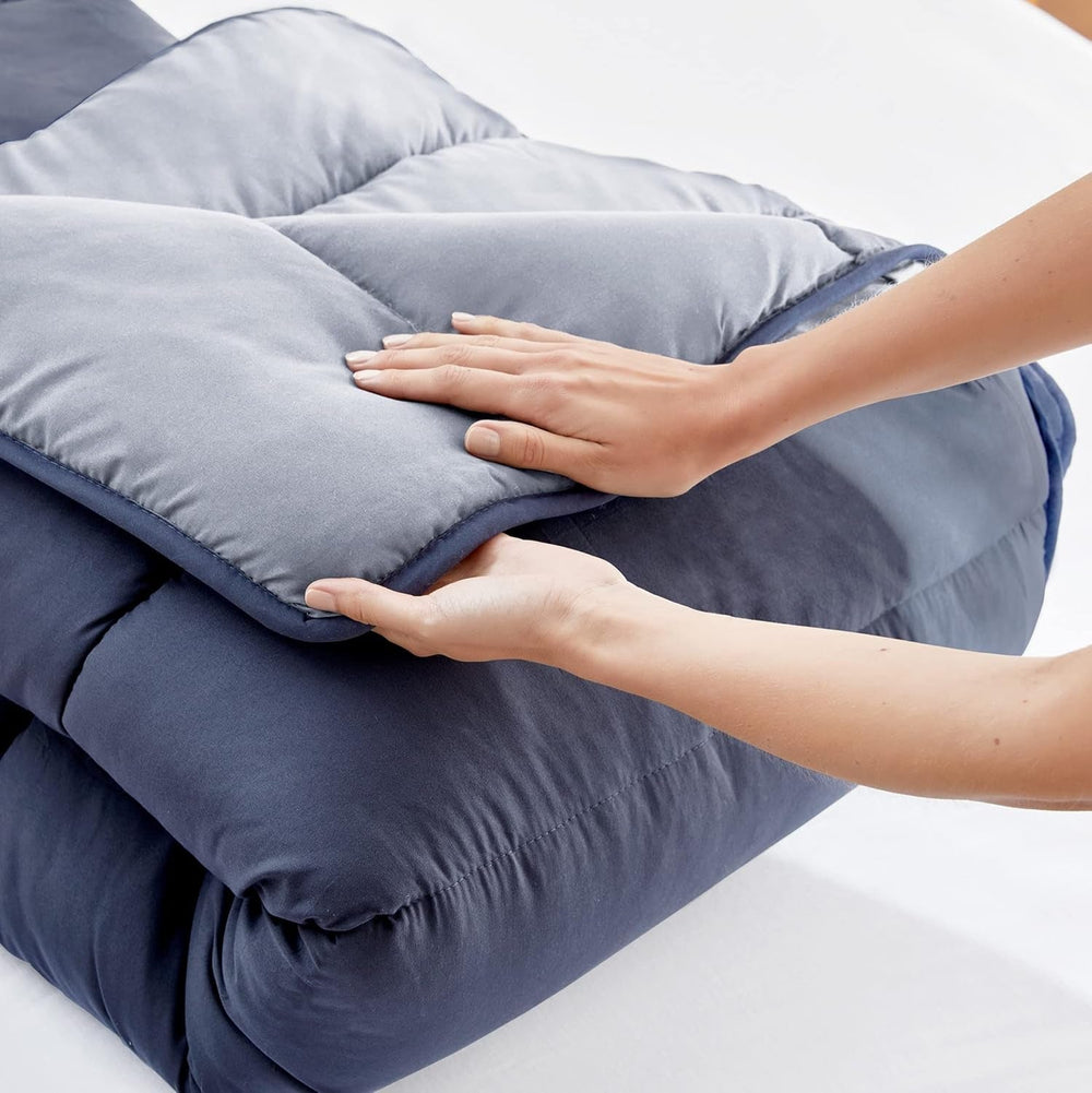 Pikolin Home - Trapunta reversibile 300 G - Imbottitura nordica bicolore - Per letto 150 - Accogliente, calda, traspirante, giallo senape, 240 X 220 Cm Trapunte e trapunte Naty Shop