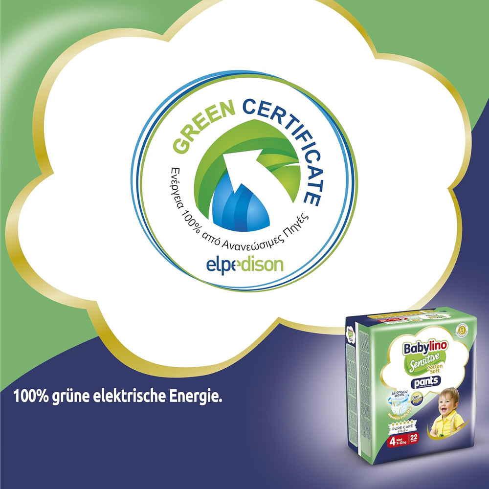 Pannolini Sensitive Cotton Soft, taglia 4, Pantaloni Maxi (7-13 kg), 22 pezzi