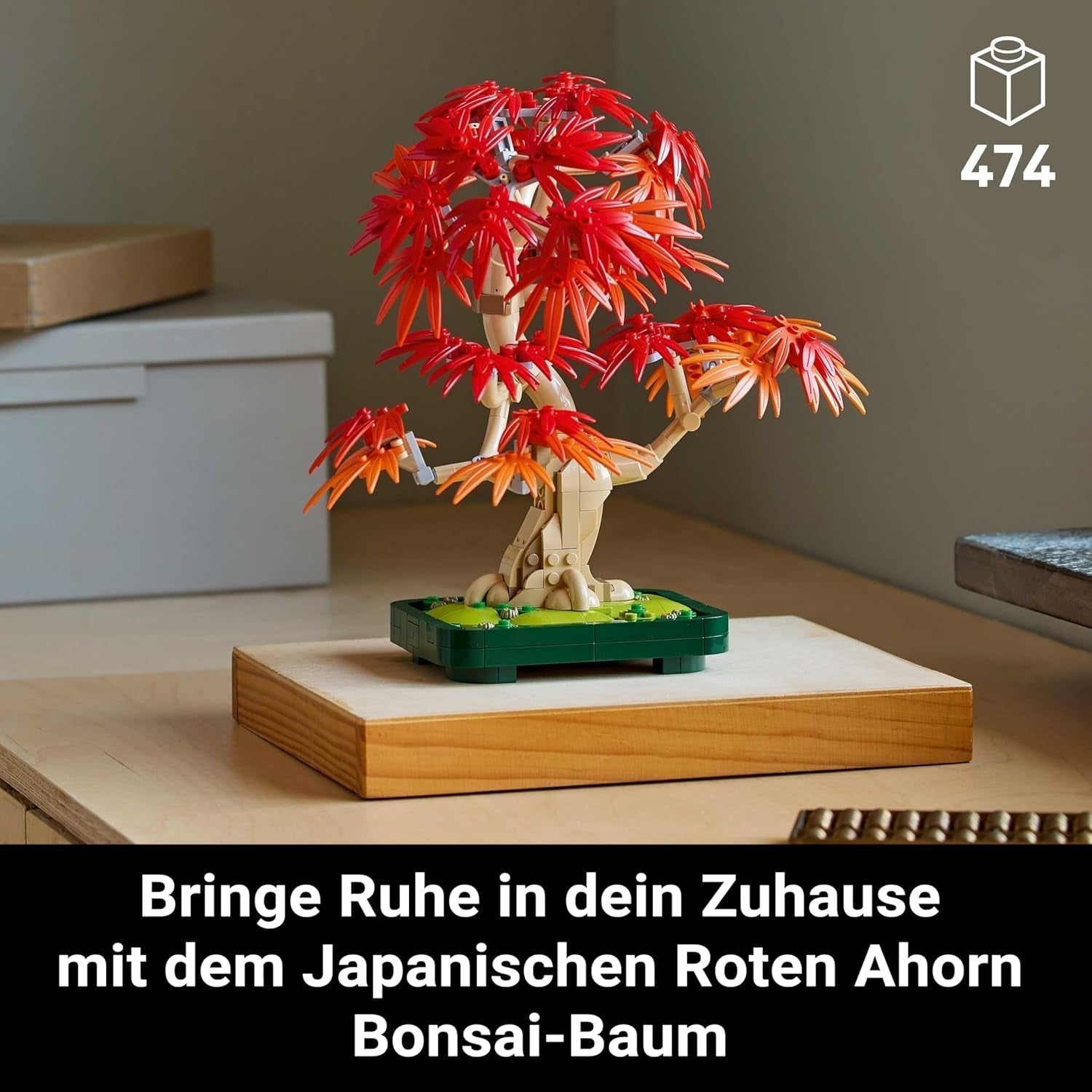 LEGO Botanicals Acero rosso giapponese - Albero bonsai - Kit di piante artificiali con foglie rosse e arancioni, più ciotola - Decorazioni per la casa - Idea regalo per adulti - 10348 Set di costruzione Besuche den LEGO-Store