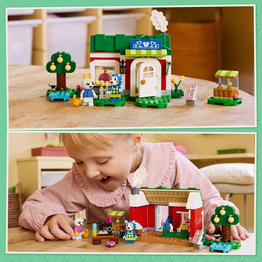 LEGO Animal Crossing Die Schneiderei der Schneiderschwestern, Bauset für kreative Rollenspiele, Geschenk für Mädchen, Jungen und Fans des Videospiels ab 6 Jahren, Abenteuer Spielset 77055