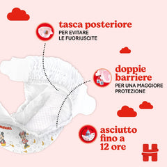 Pannolini Huggies Ultra Comfort/Little Movers, taglia 3 (4-9 kg), design Disney, assorbenti, protezione completa, 126 pezzi