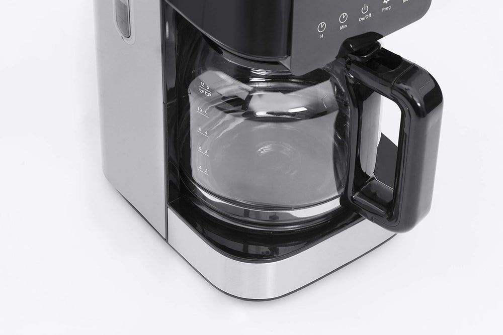 Espressor CASO Coffee Taste and Style cu filtru permanent, 1,5 l, temperatură optimă de preparare 92-96 °C, sistem anti-picurare, cap de preparare optimizat, oțel inoxidabil, 12 cești