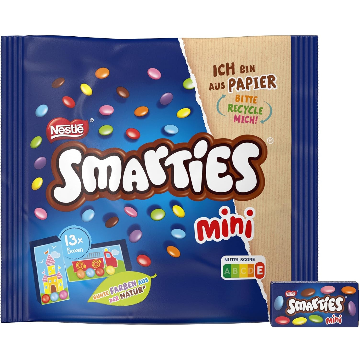 Nestlé SMARTIES Mini Lenticchie Piccole Confezionate Singolarmente con Cioccolato Al Latte Confezione Da 3 (1 x 187g)
