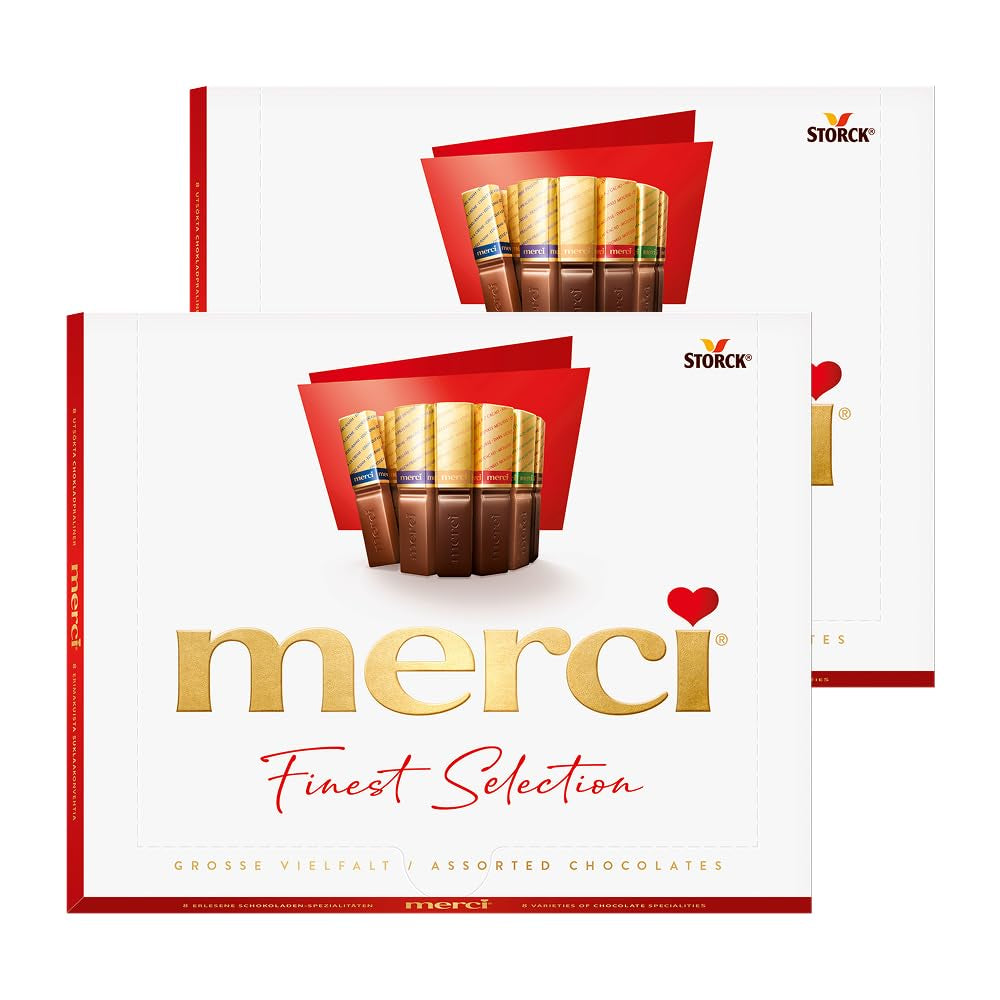merci Finest Selection Mousse au Chocolat Variety – 1 x 210 g – Specialità Squisita Mousse al Cioccolato – Praline ripiene e vuote