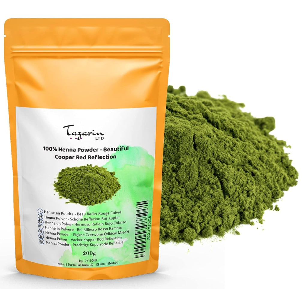 200g Henna Powder - Păr cu reflexie roșie de cupru - Colorarea părului - 100% naturală, pură și fără aditivi | Pulbere fină Vopsea pentru par Naty Shop Titlu implicit