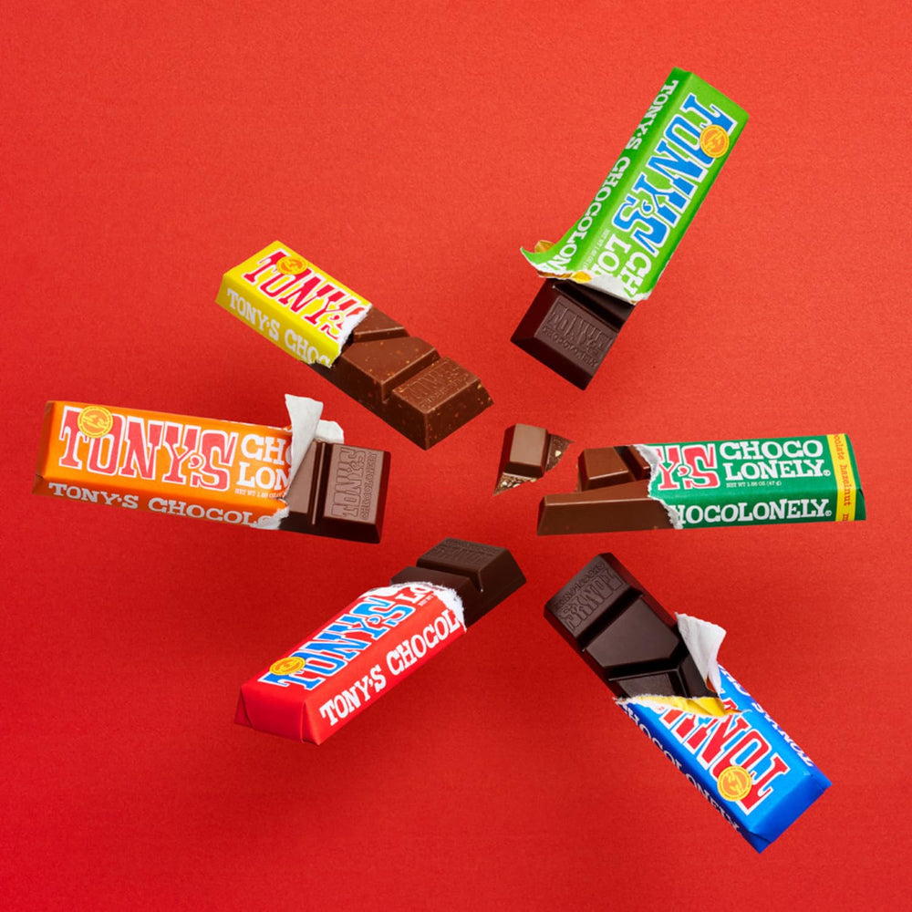 Tony's Chocolonely, cioccolato al latte con caramello e sale marino 47g