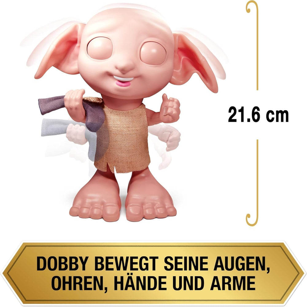 Wizarding World Harry Potter - Bambola interattiva Dobby House Elf con oltre 30 suoni, frasi e movimenti, tedesco-italiano, giocattolo per 6 anni, Fan Article Dolls Naty Shop