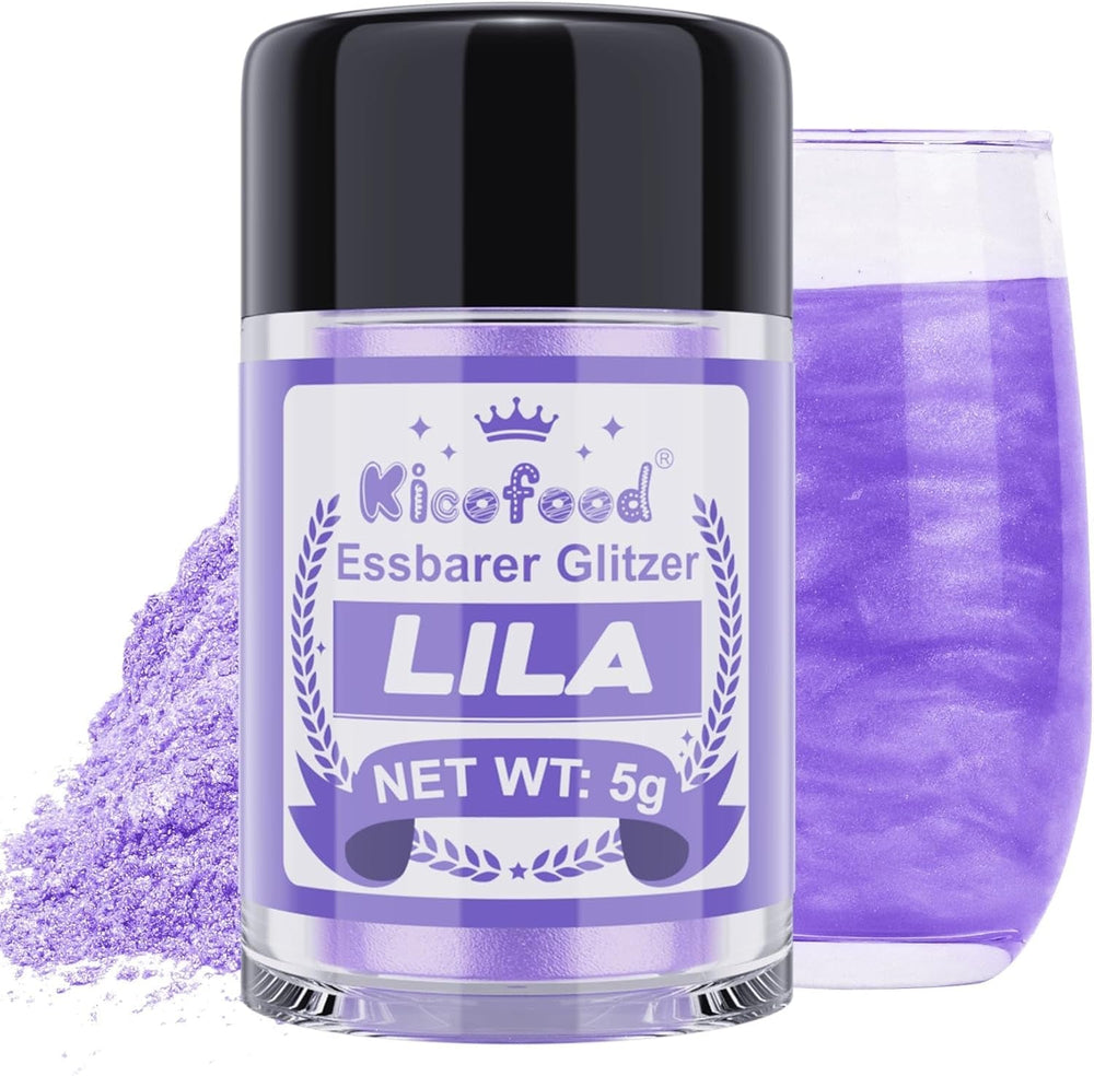 Kicofood, glitter commestibili, 5 grammi, vari colori Glitter Naty Shop Lilla Viola