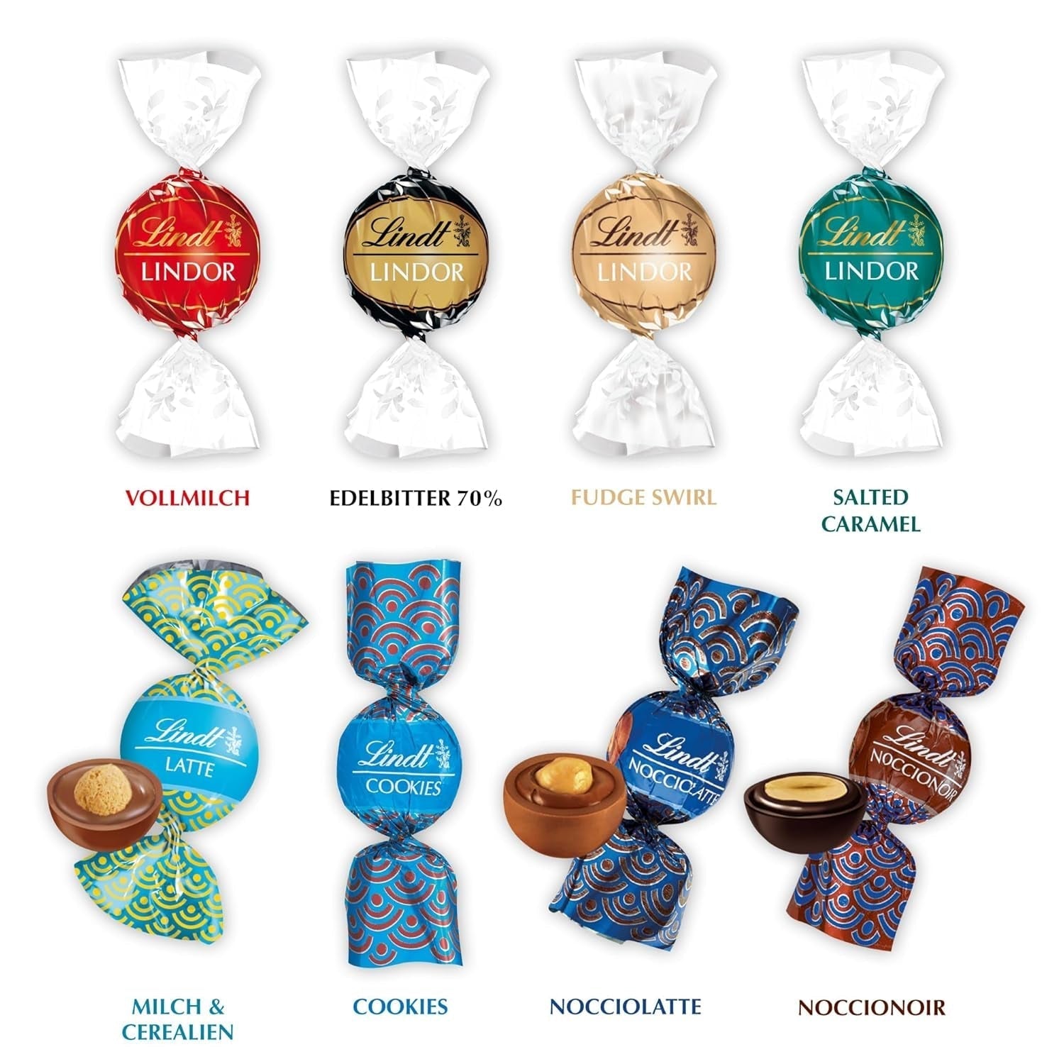 Lindt Schokolade LINDOR Und ROULETTE Mischung | 1473G| Kugeln Mit Zartschmelzender Füllung Sowie Köstliche | 8 Ordina | Pralinengeschenk | Schokoladengeschenk | Großpackung Naty Shop Cioccolatini