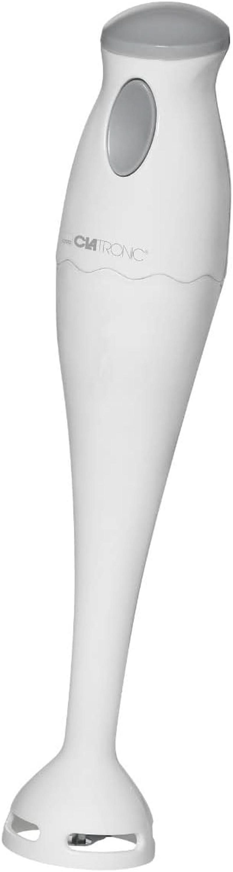 Clatronic Stabmixer/Pürierstab/Blender/Stab-Mixer/Stick/Mixstab SM 3577; Edelstahl-Schlagmesser; Per frullati, Kürbispüree, Babybrei, Milchshake; Con contenitore misto (500 ml); 180 Watt; Pink Kitchen Naty Shop Weiß
