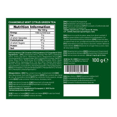 VAHDAM, ceai verde cu mușețel, mentă și citrice (100 g) Ceai natural 100% | Ceai verde, flori de mușețel, mentă, coji de portocală, ceai de mușețel | Direct de la sursa din India