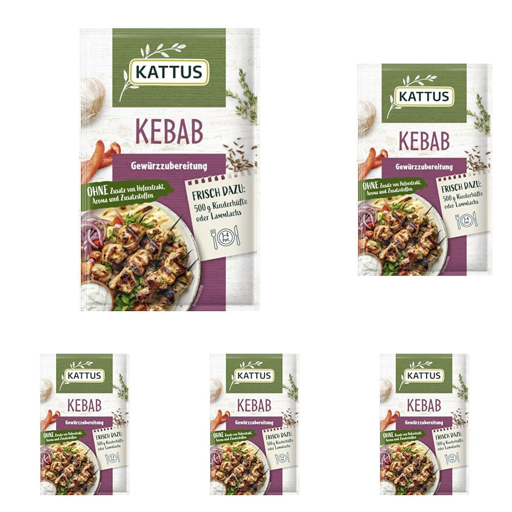- Kebab Gewürzzubereitung | Condimento per 3-4 Porzioni | Ohne Zusatz von Fefeextrakt, Aroma und Zusatzstoffen | 25 g in busta