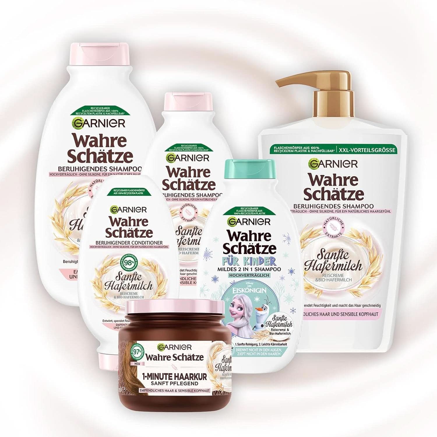 Garnier True Treasures Șampon calmant cu lapte de ovăz delicat pentru păr sensibil, 250 ml Duș și baie Naty Shop