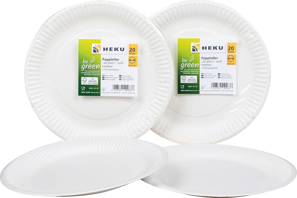 HEKU 191-pcs. Set petrecere SUA I Farfurii de hârtie Ø23Cm, cești roșii, șervețele cu 3 straturi 33X33Cm, culegător de decorațiuni, lanț de fanioane 10M I Perfect pentru petreceri tematice și sărbători naționale