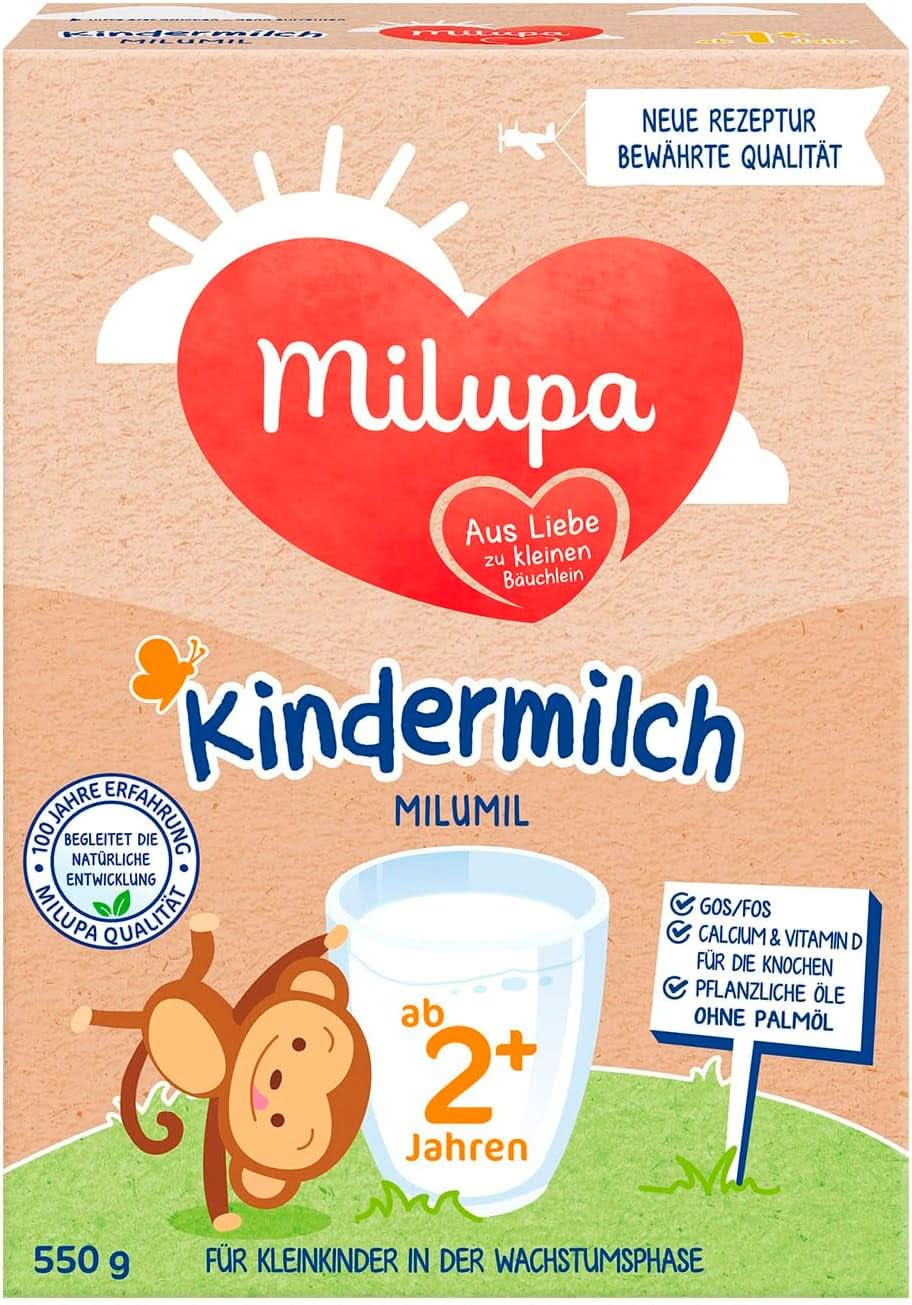 Milupa Latte per bambini Milumil 1 plus - da 1 anno - per bambini piccoli nella fase di crescita - accompagna lo sviluppo naturale - 5 x 550 g polvere Mamma e Bambino Naty Shop Milupa Milumil latte per bambini 2+ 550 grammi