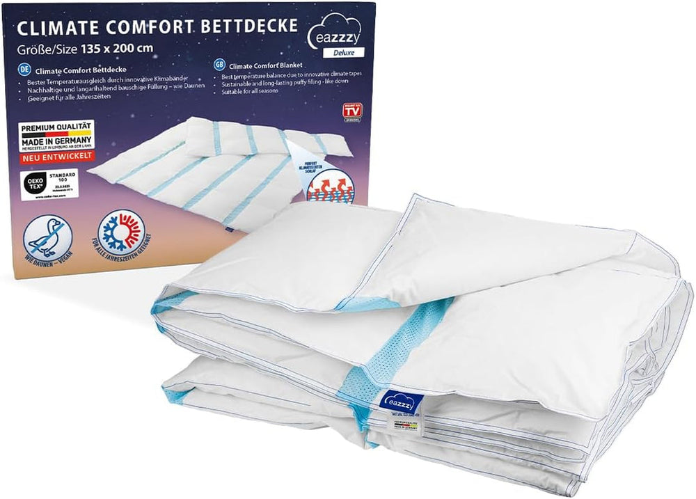 Plapumă Genius Eazzzy Climate Comfort 155 X 220 Cm, Etanșă la fibre, Plapumă ușoară pentru toate anotimpurile, Plapumă respirabilă, Temperatură plăcută pentru somn, Plapumă pentru toate anotimpurile Plapumi si pilote Naty Shop Titlu implicit