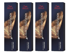 WELLA Koleston Perfect ME KP Pure Naturals 6/0 Culoare de păr blond închis, pachet de 2 Vopsea pentru par Naty Shop Acoperire gri/alb 60 ml (pachet de 4)