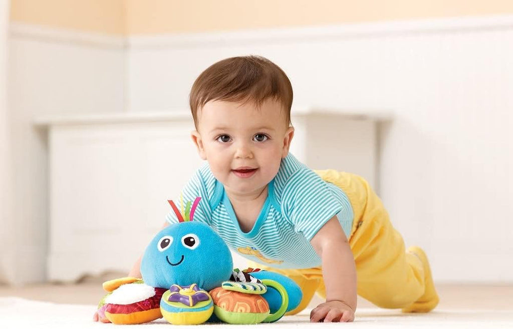 LAMAZE Octivity Time Baby Jucărie senzorială, bebeluș moale pentru joacă și descoperire, Octopus Toddler potrivit de la 6 luni, băieți și fete de peste 1 an Jucarii Bebe Naty Shop