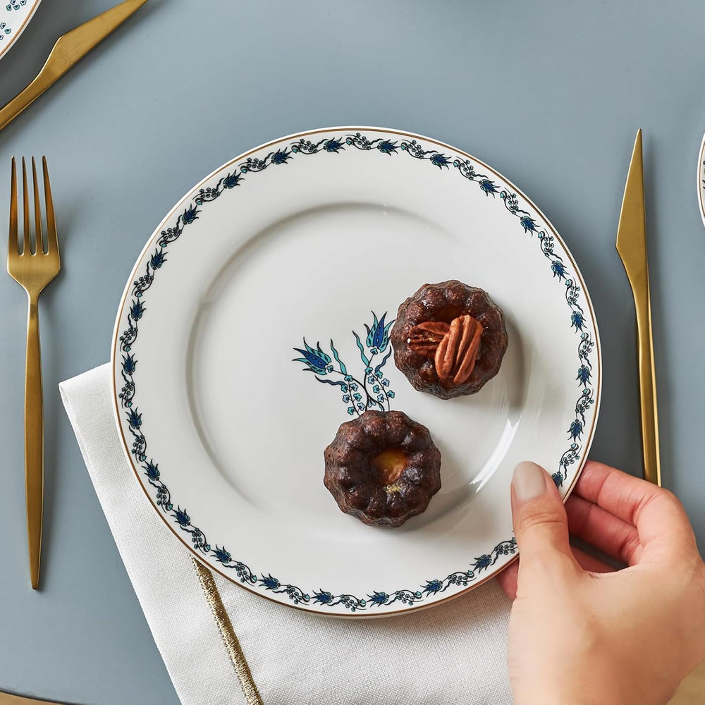 Set de deserturi Karaca İznik pentru 6 persoane, 18 piese - veselă elegantă pentru deserturi delicioase