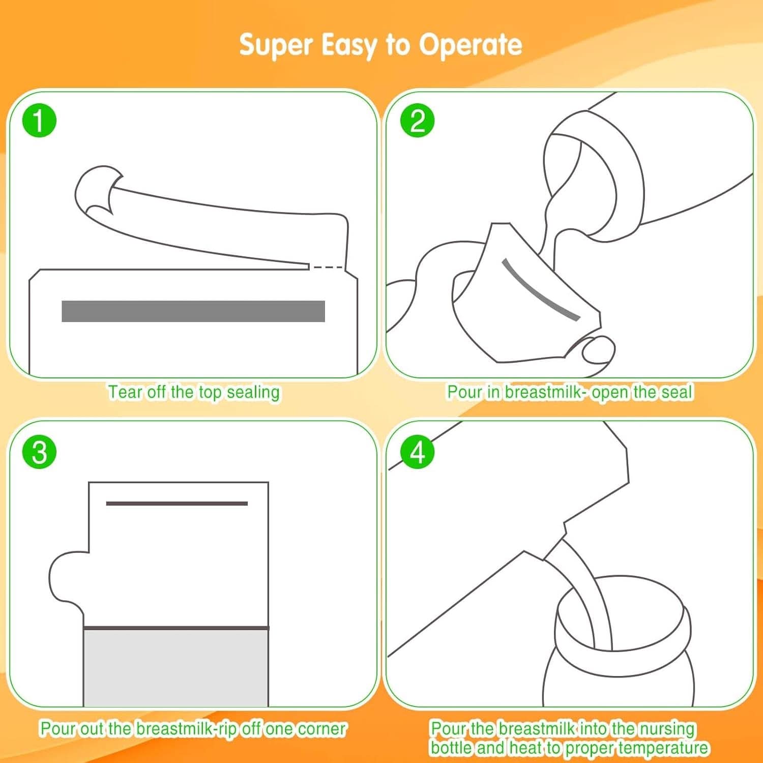 Vinabo 50 Stück Muttermilchbeutel, 250Ml Borsa per la conservazione del muttermilk senza Bpa, Milchbeutel Für Muttermilch Mit Ausgießer Für Das Stillen, Selbststehender, Kann Eingefroren Werden, Vorsterilisiert Accessori Alimentazione e Allattamento Baby Naty Shop