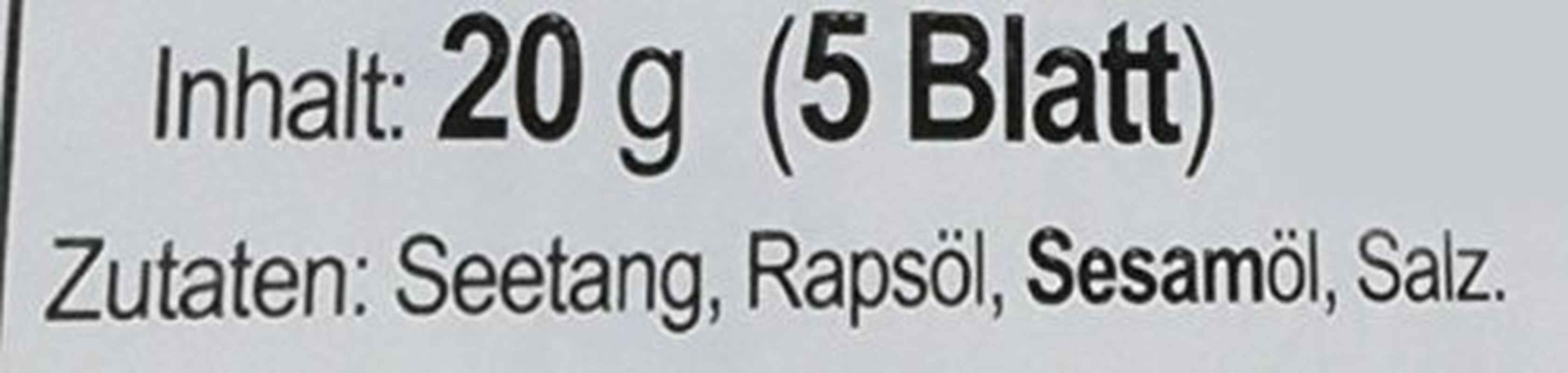 Dongwon Seetang, geröstet, gewürzt (1 confezione da 20 g)