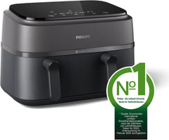 Philips Airfryer Dual Basket Serie 3000, 9L, 2 cestelli, 2 piatti pronti contemporaneamente, tecnologia Rapidair più aria calda Elettrodomestici Naty Shop
