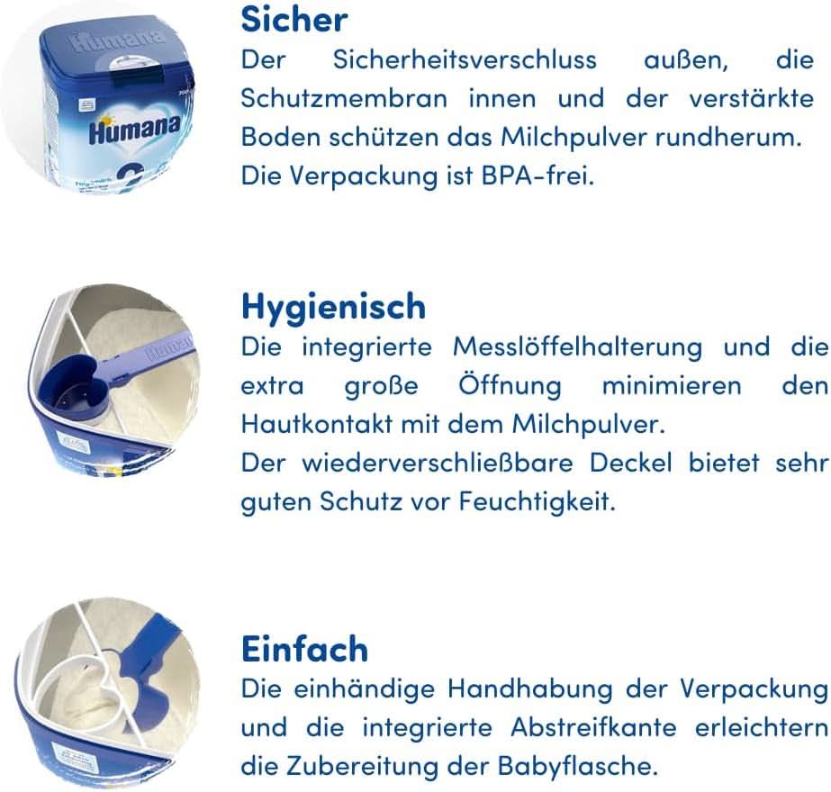 Humana PROBALANCE 2 latte di proseguimento, dopo il 6° mese, 750 grammi Mamma e Bambino Naty Shop