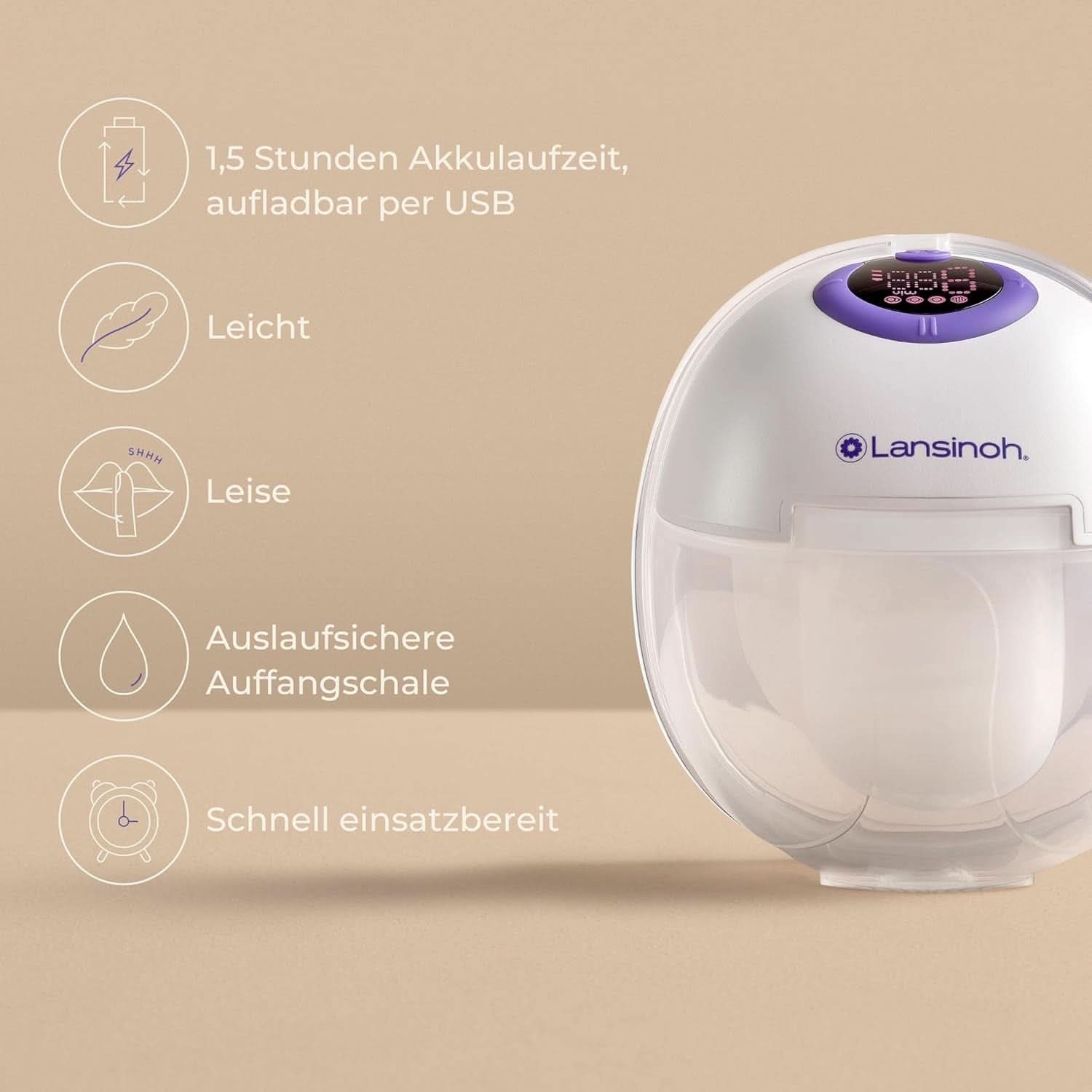 Lansinoh Tiralatte elettrico portatile Accessori Alimentazione e Allattamento Bebe Naty Shop