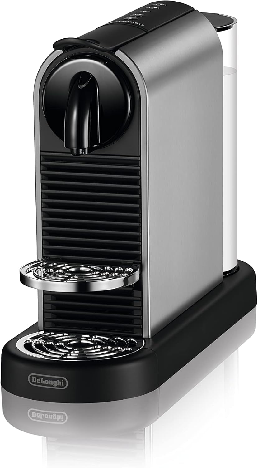 Espressor cu capsule Nespresso EN167.W Citiz, pompă de înaltă presiune și control ideal al temperaturii, fără Aeroccino (spumator de lapte), funcție de economisire a energiei, 1260 W, alb-crem, 37,4 x 11,9 x 25,5 cm