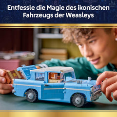 LEGO Harry Potter Fliegender Ford Anglia - Auto Set für mit 3 Figuren zum Spielen und Ausstellen - 3D Modellbau für Männer - Geschenk zum Vatertag - 76470