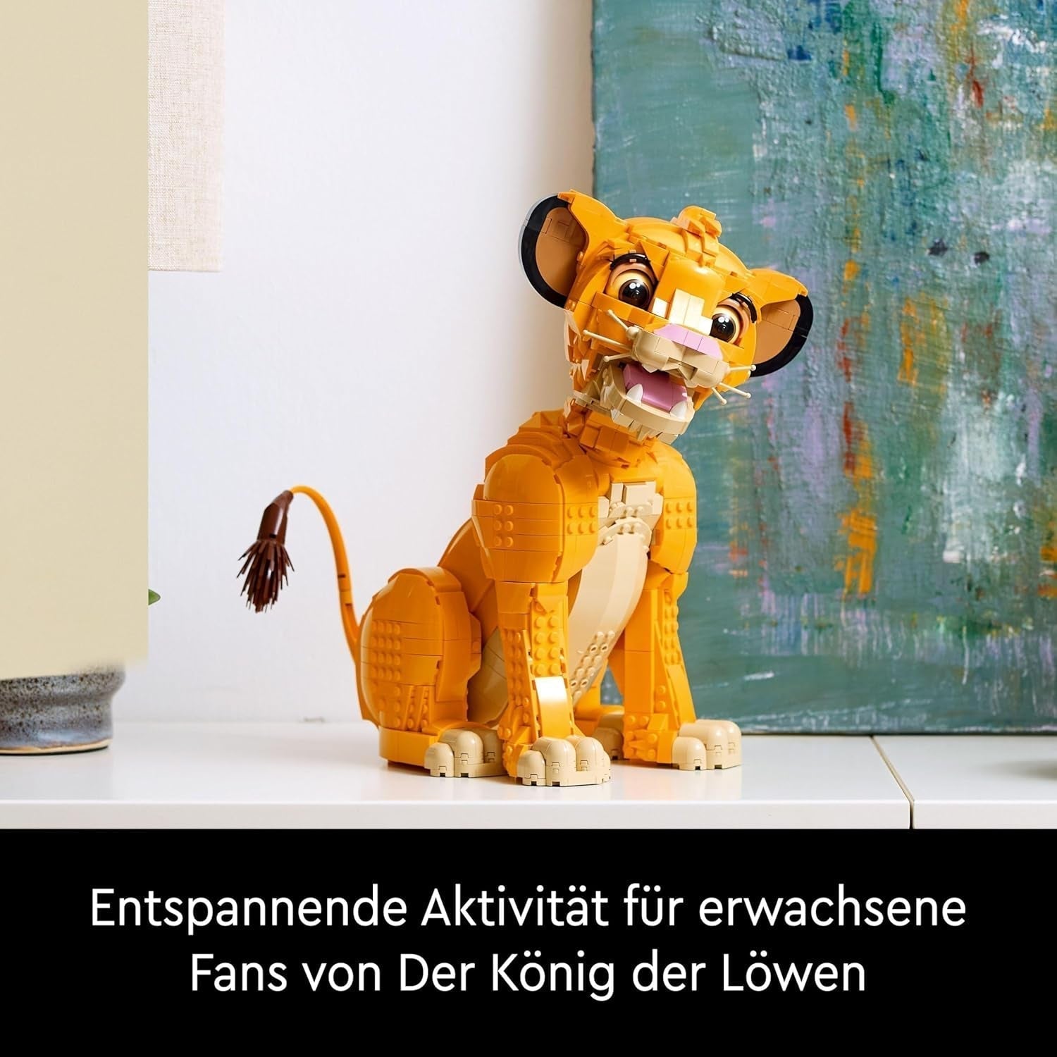 Lego Ç€ Disney Simba, il giovane re leone, giocattolo costruibile da collezionare con figurine di animali creative, attività rilassante per adulti, idea regalo per donne 43247 Set da costruzione Besuche den LEGO-Store