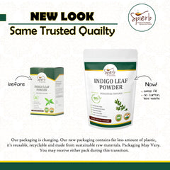 Indigo pulbere (250 Gm / 8.8 oz / 0.55 Lbs) pentru păr pentru utilizare cu pulbere de henna pentru a vopsi părul negru - 100% pur Natural Indigofera tinctoria frunze pulbere vopsea de păr Vopsea pentru par Naty Shop