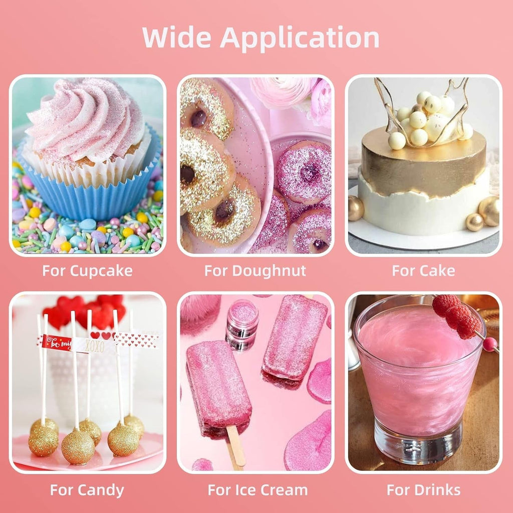 DecoRom, glitter comestibil, praf, 10 grame Glitter Naty Shop