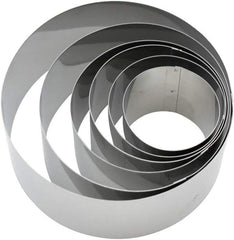 Set de 6 inele de desert Fackelmann, profesionale, oțel, argintiu