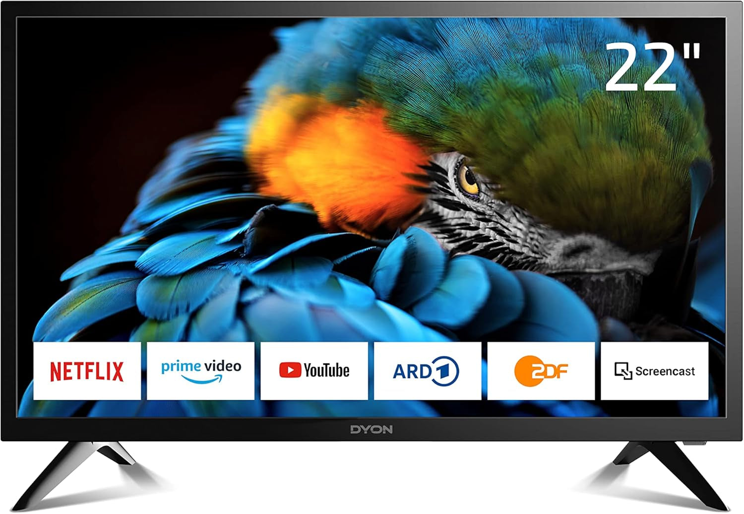 DYON ULTIMAX 32H-TI-W - Televizor inteligent HD de 32 inch (80 cm) cu sistem de operare Samsung Tizen, tuner triplu (DVB-C/-S2/-T2), Samsung Smart Hub, Prime Video, Netflix, Disney+ [2025]