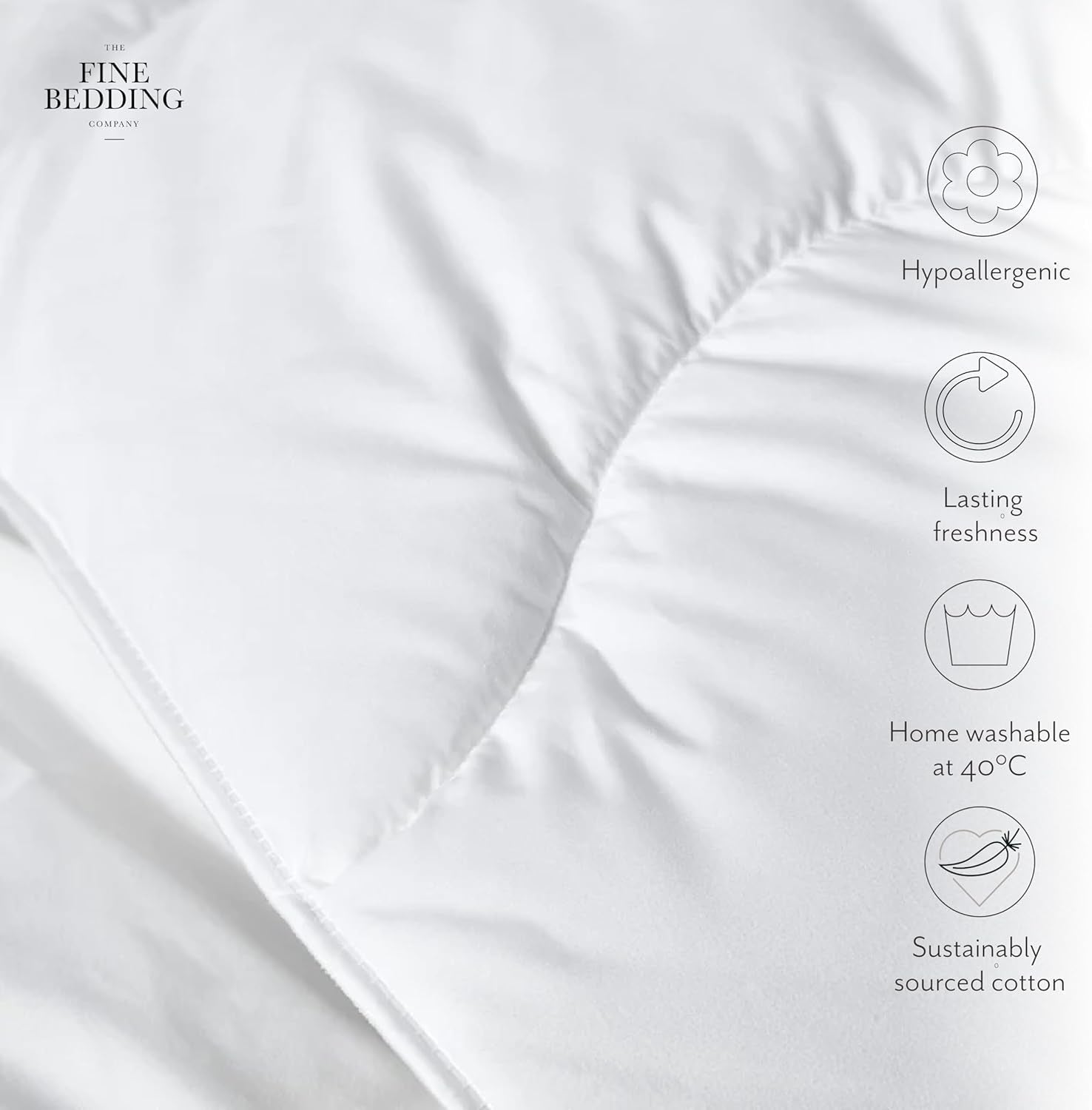 Allergy Defence Duvet, 4.5 Tog, fabricat din materiale reciclate, antialergic și hipoalergenic, pat Super King Size Plapumi si pilote Naty Shop