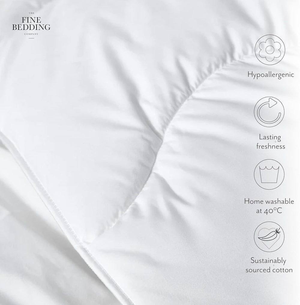 Allergy Defence Duvet, 4.5 Tog, fabricat din materiale reciclate, antialergic și hipoalergenic, pat Super King Size Plapumi si pilote Naty Shop