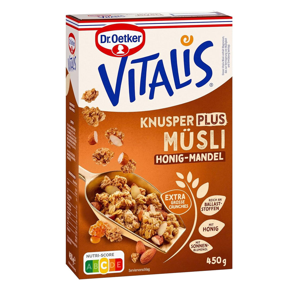 Dr. Oetker Vitalis KnusperPlus Double Chocolate: muesli croccante con cioccolato al latte e fondente, confezione da 7 (7 x 450 g)